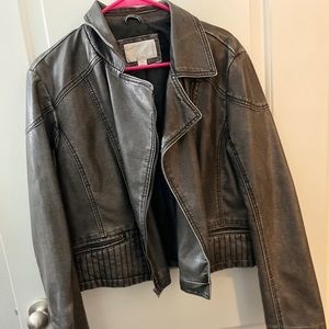 Target Grey Leather Jacket